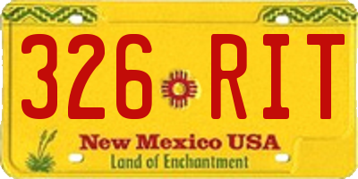 NM license plate 326RIT