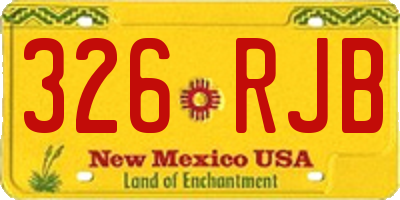 NM license plate 326RJB