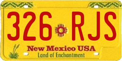 NM license plate 326RJS