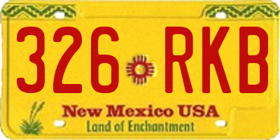 NM license plate 326RKB