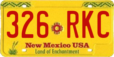 NM license plate 326RKC