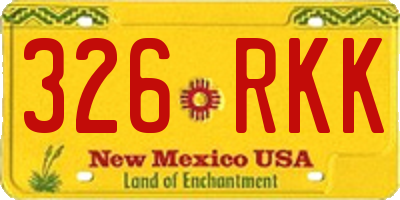 NM license plate 326RKK