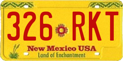 NM license plate 326RKT