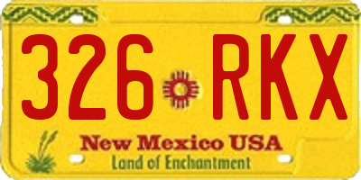 NM license plate 326RKX