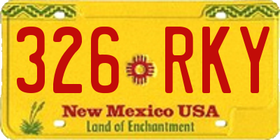 NM license plate 326RKY