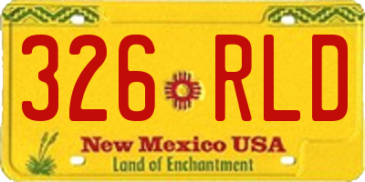 NM license plate 326RLD