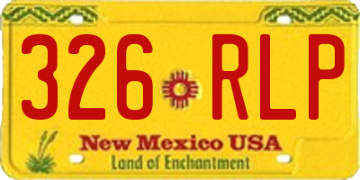 NM license plate 326RLP