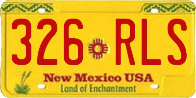 NM license plate 326RLS