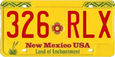 NM license plate 326RLX