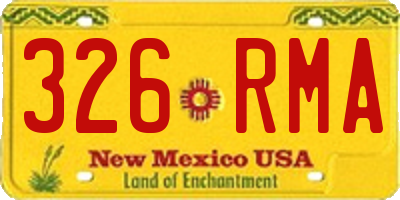 NM license plate 326RMA