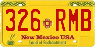 NM license plate 326RMB
