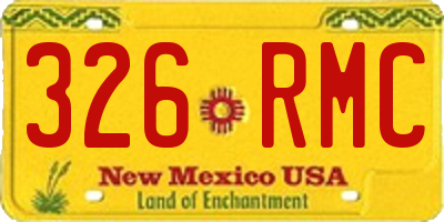 NM license plate 326RMC