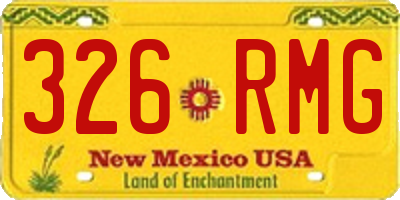 NM license plate 326RMG
