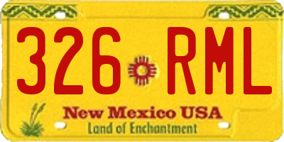 NM license plate 326RML