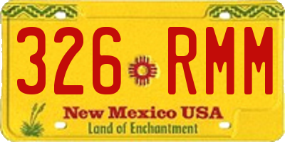 NM license plate 326RMM