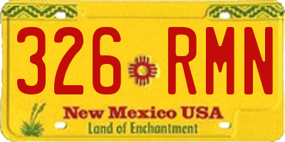 NM license plate 326RMN
