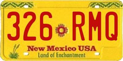 NM license plate 326RMQ
