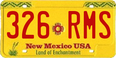 NM license plate 326RMS