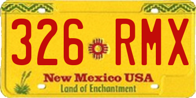 NM license plate 326RMX