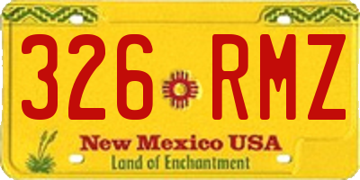 NM license plate 326RMZ