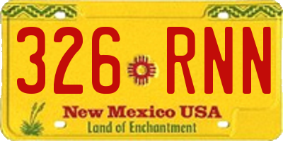NM license plate 326RNN