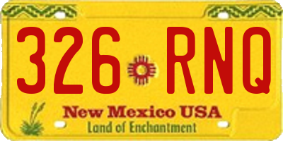 NM license plate 326RNQ