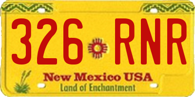 NM license plate 326RNR