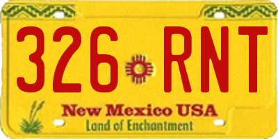 NM license plate 326RNT