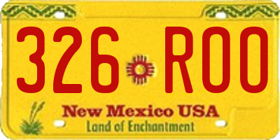 NM license plate 326ROO