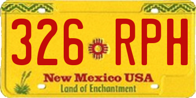 NM license plate 326RPH