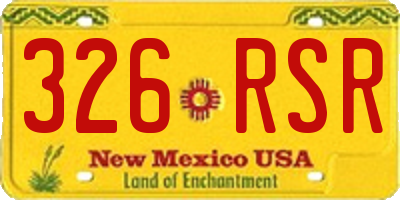 NM license plate 326RSR