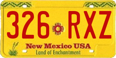 NM license plate 326RXZ