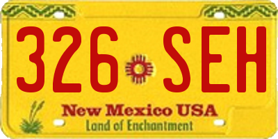NM license plate 326SEH