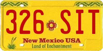 NM license plate 326SIT