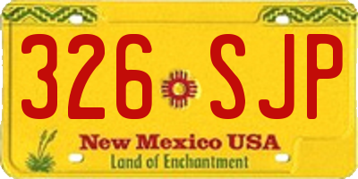 NM license plate 326SJP