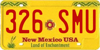 NM license plate 326SMU