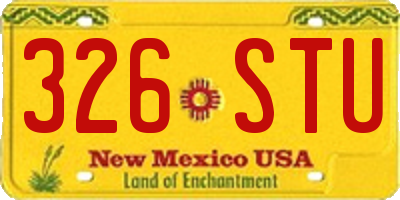 NM license plate 326STU