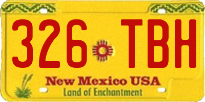NM license plate 326TBH