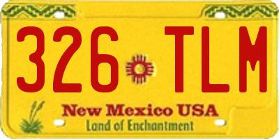 NM license plate 326TLM