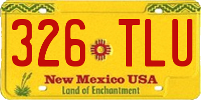 NM license plate 326TLU