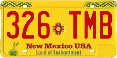 NM license plate 326TMB