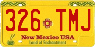 NM license plate 326TMJ