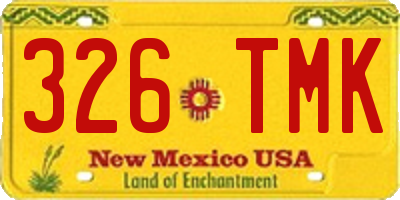 NM license plate 326TMK