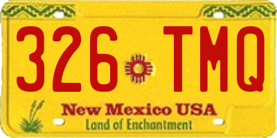 NM license plate 326TMQ