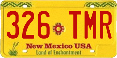NM license plate 326TMR