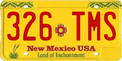 NM license plate 326TMS