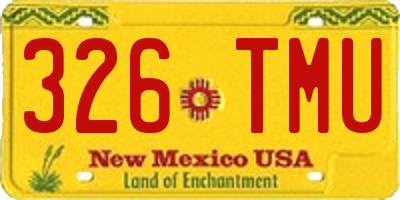 NM license plate 326TMU