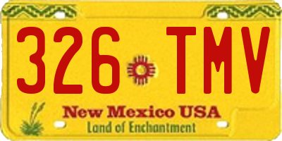 NM license plate 326TMV