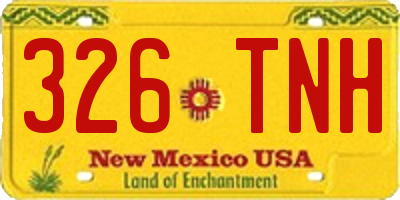 NM license plate 326TNH