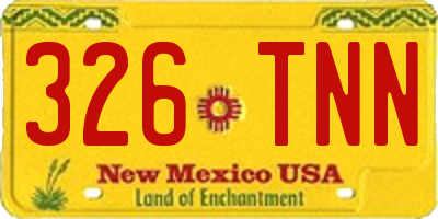 NM license plate 326TNN